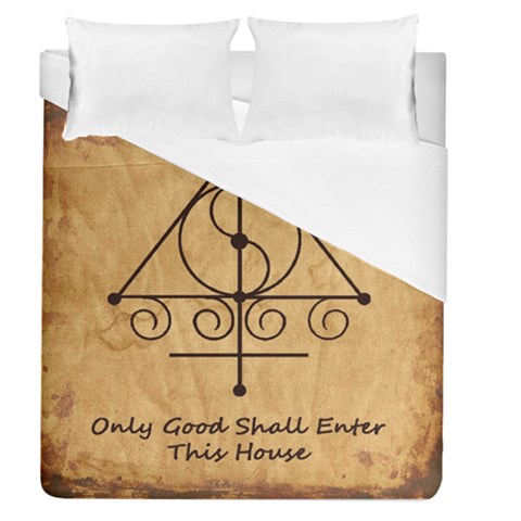 Only Good Shall Enter This House Duvet Cover (Queen Size) from ArtsNow.com