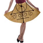 Only Good Shall Enter This House A-line Skater Skirt