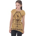 Only Good Shall Enter This House Cap Sleeve High Low Top