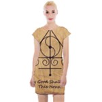 Only Good Shall Enter This House Cap Sleeve Bodycon Dress