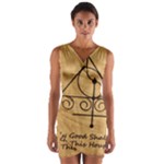 Only Good Shall Enter This House Wrap Front Bodycon Dress