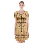 Only Good Shall Enter This House Short Sleeve V-neck Flare Dress