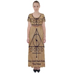 High Waist Short Sleeve Maxi Dress 