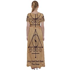 High Waist Short Sleeve Maxi Dress 
