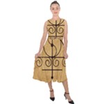Only Good Shall Enter This House Midi Tie-Back Chiffon Dress