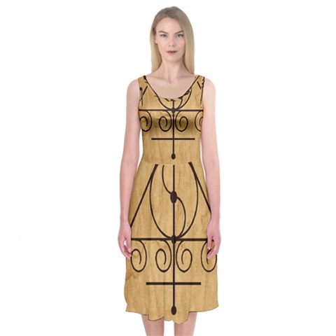 Only Good Shall Enter This House Midi Sleeveless Dress from ArtsNow.com
