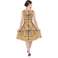 V-Neck Midi Sleeveless Dress  