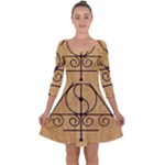 Only Good Shall Enter This House Quarter Sleeve Skater Dress