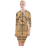Only Good Shall Enter This House Quarter Sleeve Hood Bodycon Dress