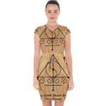 Only Good Shall Enter This House Capsleeve Drawstring Dress 