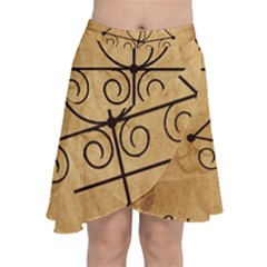 Chiffon Wrap Front Skirt 