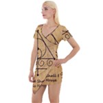 Only Good Shall Enter This House Short Sleeve Asymmetric Mini Dress