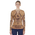 Only Good Shall Enter This House V-Neck Long Sleeve Top