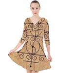 Only Good Shall Enter This House Quarter Sleeve Front Wrap Dress