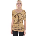 Only Good Shall Enter This House Wide Neckline Tee