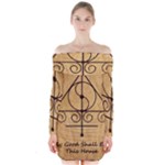 Only Good Shall Enter This House Long Sleeve Off Shoulder Dress