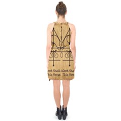 Halter Collar Waist Tie Chiffon Dress 