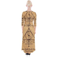 Quarter Sleeve Wrap Maxi Dress 