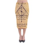 Only Good Shall Enter This House Velvet Midi Pencil Skirt