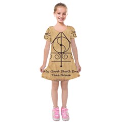 Only Good Shall Enter This House Kids  Short Sleeve Velvet Dress from ArtsNow.com