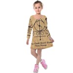 Only Good Shall Enter This House Kids  Long Sleeve Velvet Dress