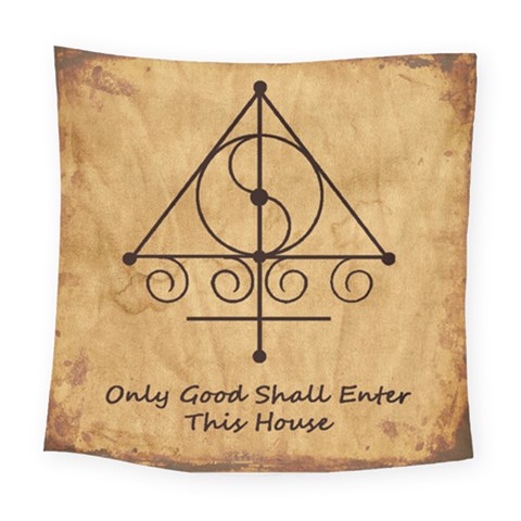 Only Good Shall Enter This House Square Tapestry (Large) from ArtsNow.com