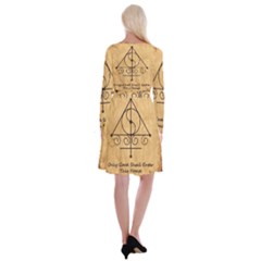 Long Sleeve Velvet Front Wrap Dress 