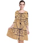 Only Good Shall Enter This House Quarter Sleeve Waist Band Dress