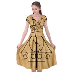 Only Good Shall Enter This House Cap Sleeve Wrap Front Dress from ArtsNow.com