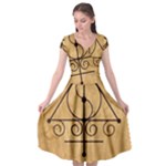 Only Good Shall Enter This House Cap Sleeve Wrap Front Dress