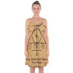 Only Good Shall Enter This House Ruffle Detail Chiffon Dress