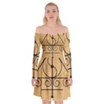 Only Good Shall Enter This House Off Shoulder Skater Dress