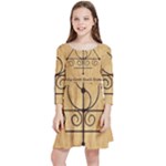 Only Good Shall Enter This House Kids  Quarter Sleeve Skater Dress