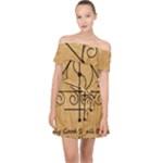 Only Good Shall Enter This House Off Shoulder Chiffon Dress