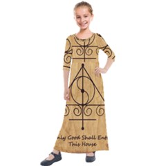 Kids  Quarter Sleeve Maxi Dress 