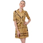 Only Good Shall Enter This House Belted Shirt Dress