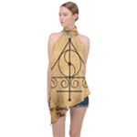 Only Good Shall Enter This House Halter Asymmetric Satin Top