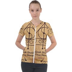 Short Sleeve Zip Up Jacket 