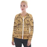 Only Good Shall Enter This House Velvet Zip Up Jacket