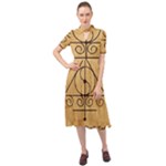 Only Good Shall Enter This House Keyhole Neckline Chiffon Dress
