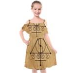 Only Good Shall Enter This House Kids  Cut Out Shoulders Chiffon Dress