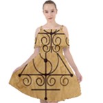 Only Good Shall Enter This House Cut Out Shoulders Chiffon Dress