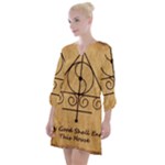 Only Good Shall Enter This House Open Neck Shift Dress