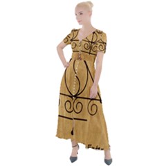 Button Up Short Sleeve Maxi Dress 