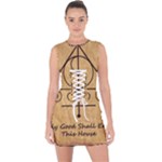 Only Good Shall Enter This House Lace Up Front Bodycon Dress