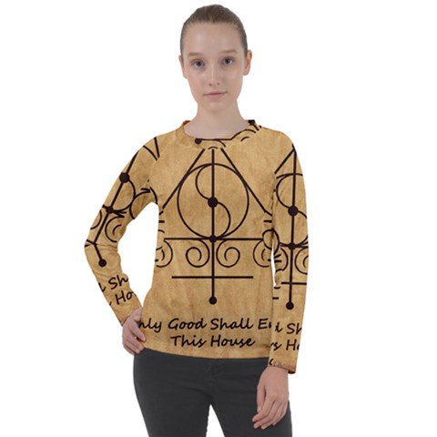 Only Good Shall Enter This House Women s Long Sleeve Raglan Tee from ArtsNow.com