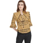 Only Good Shall Enter This House Loose Horn Sleeve Chiffon Blouse