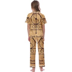 Kids  Satin Short Sleeve Pajamas Set 