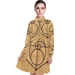Sacred Symbol: Creativity Long Sleeve Chiffon Shirt Dress