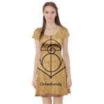 Sacred Symbol: Creativity Short Sleeve Skater Dress